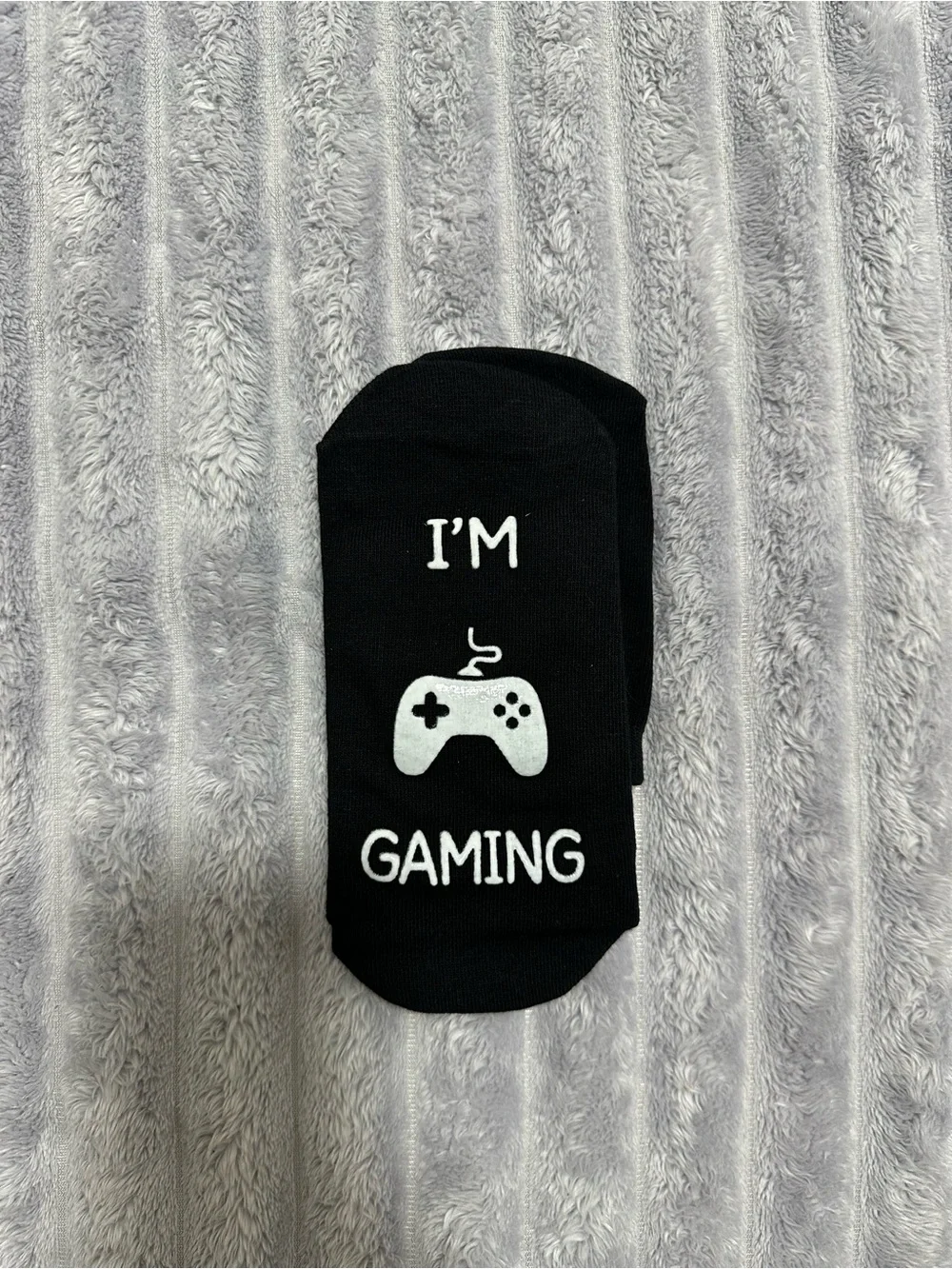 Away Black Socks with White Gaming Controller Graphic
